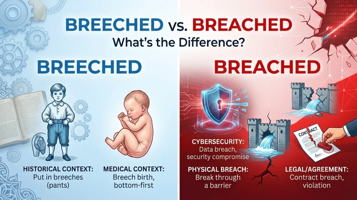 breeched vs breached
