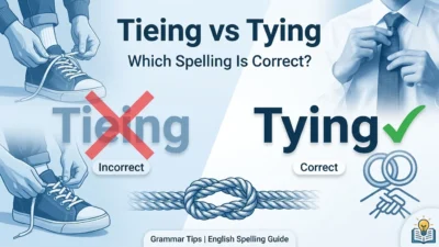 tieing vs tying