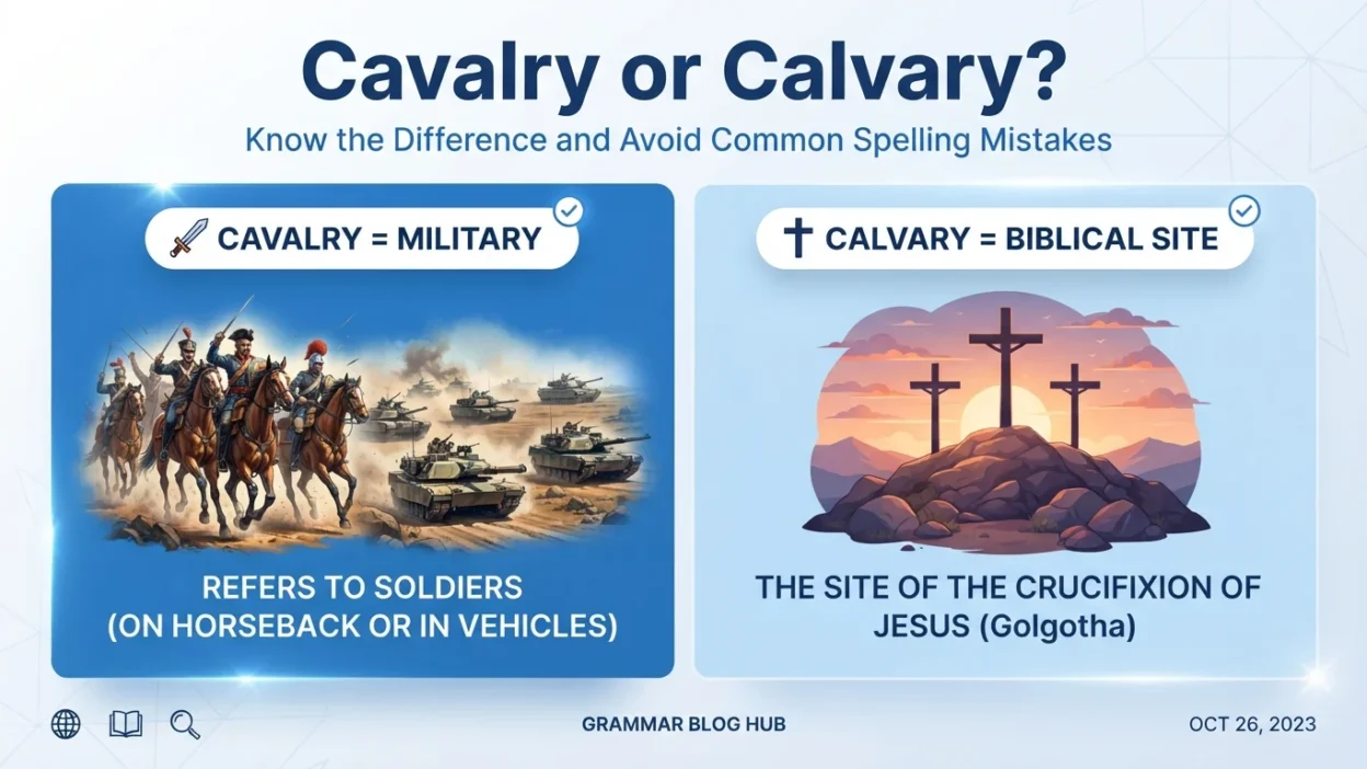 cavalry or calvary