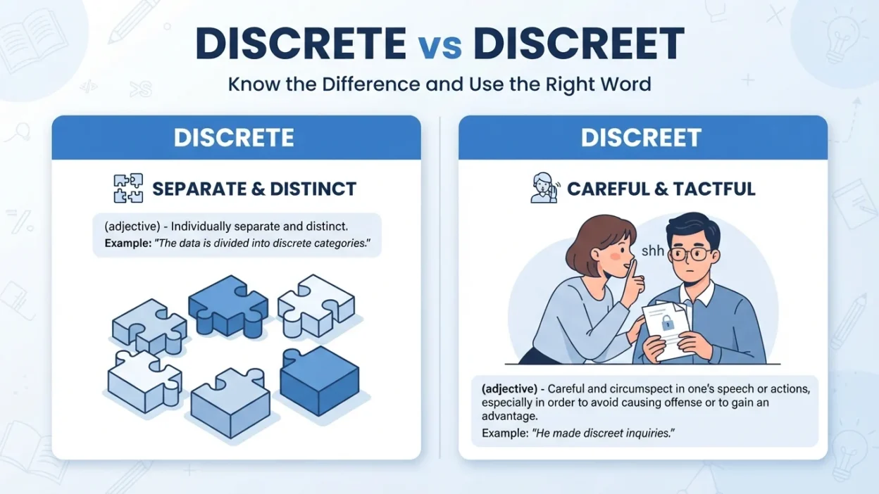 discrete vs discreet