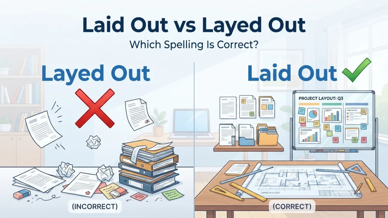 laid out vs layed out