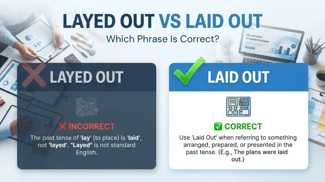 layed out vs laid out