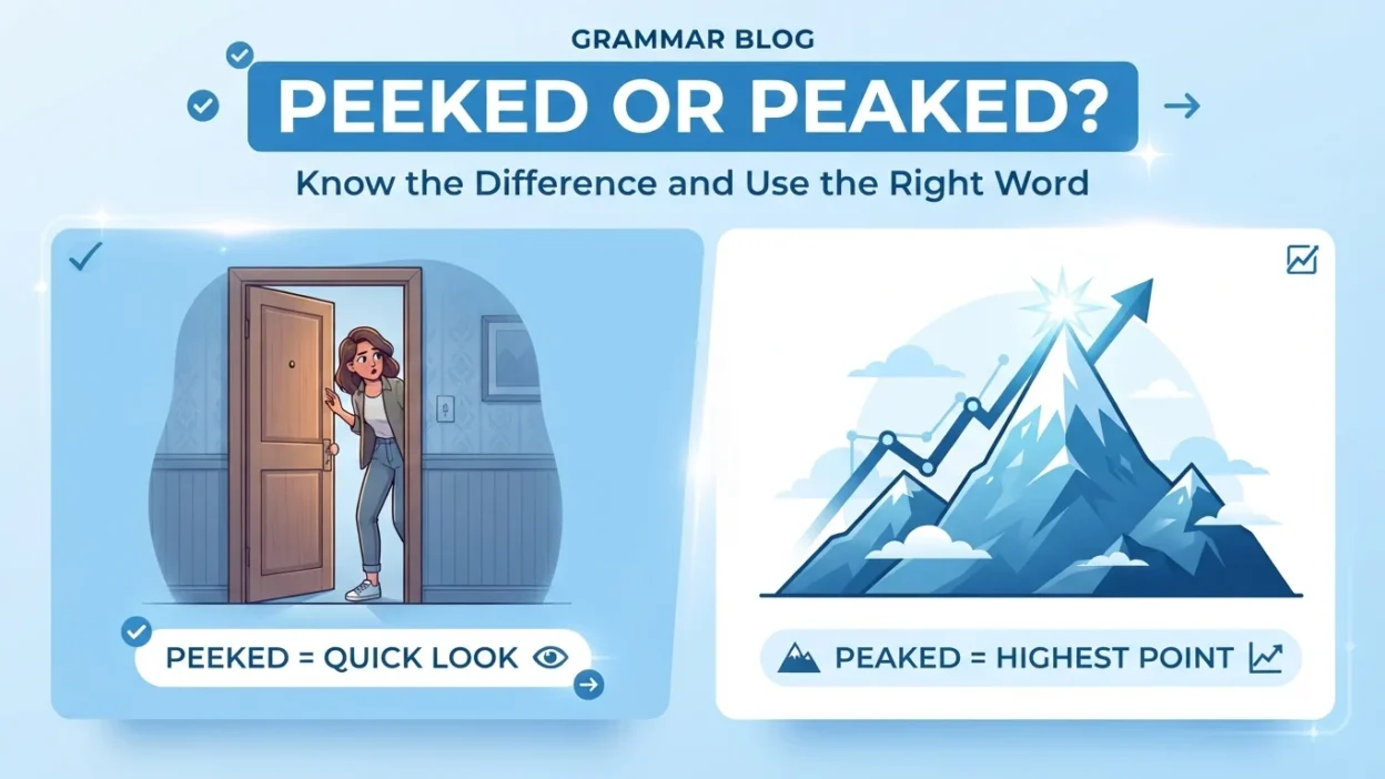 peeked or peaked