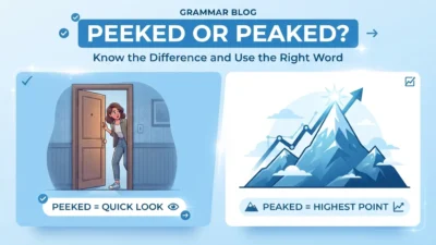 peeked or peaked