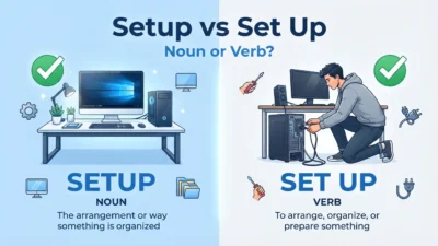 setup vs set up