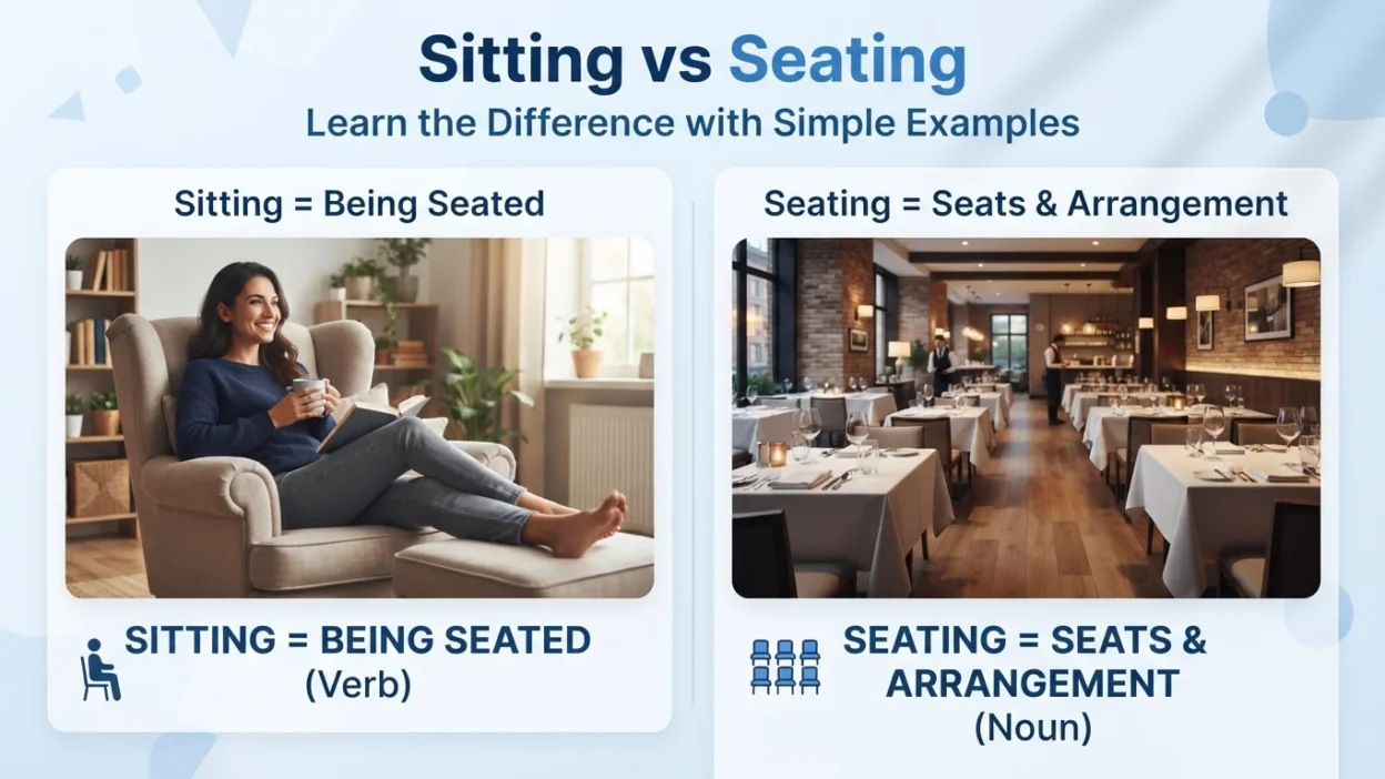 sitting vs seating
