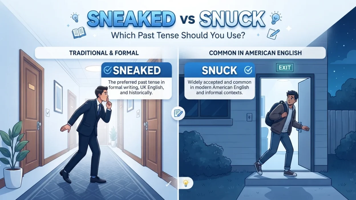 sneaked vs snuck
