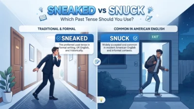 sneaked vs snuck