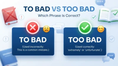 to bad vs too bad