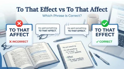 to that effect vs affect