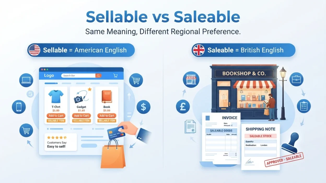 sellable vs saleable