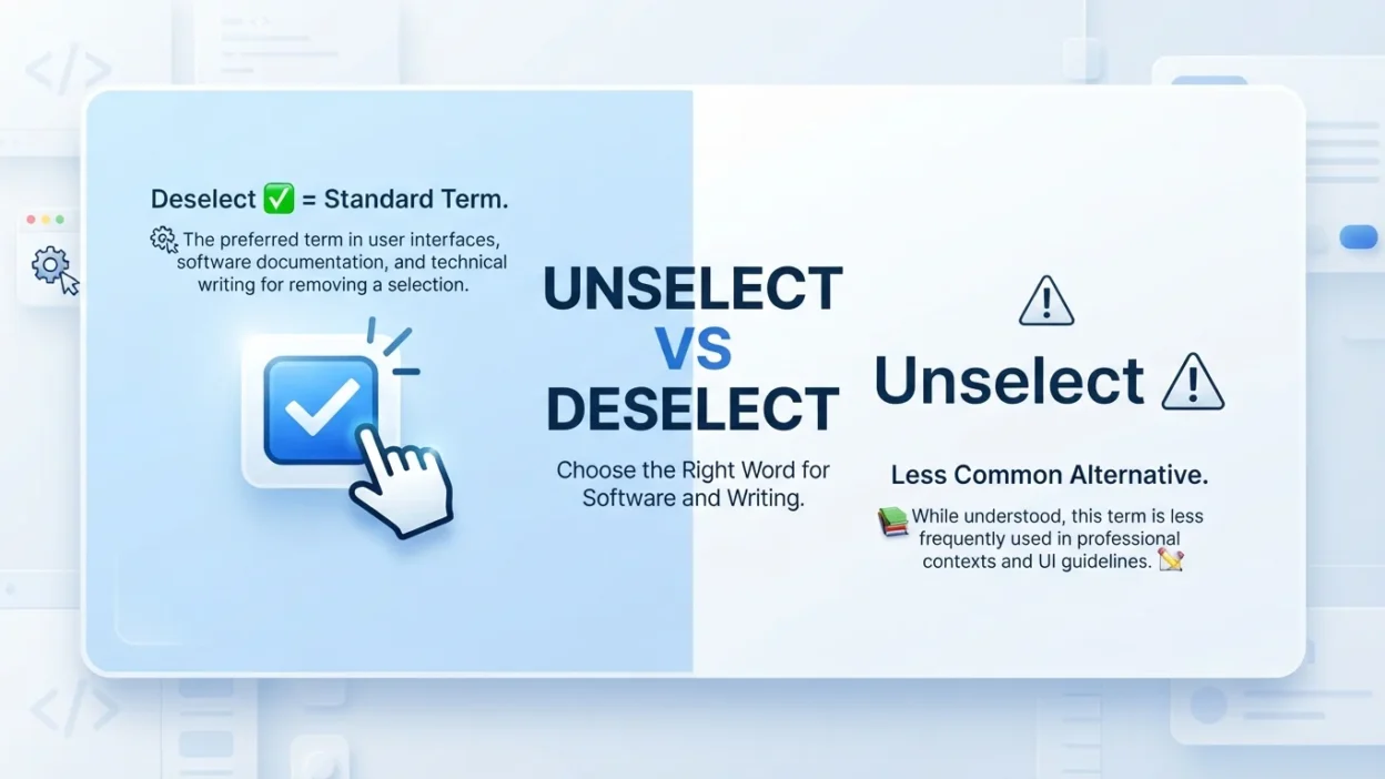 unselect vs deselect